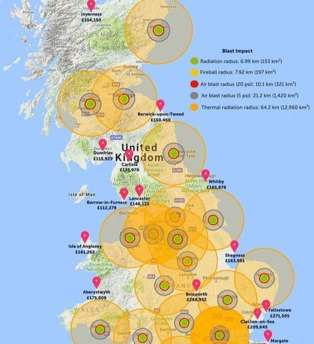 On a Lighter Note: Estate agent launches UK nuclear war risk map just in time