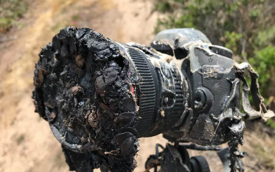 On a lighter note: NASA cameraman discovers danger of rocket plume as his camera buys it