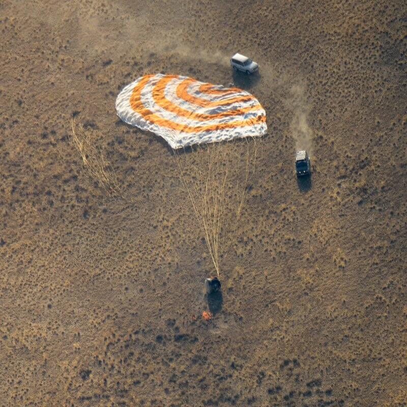 Soyuz MS-12 undocks from ISS and lands safely with three crew aboard