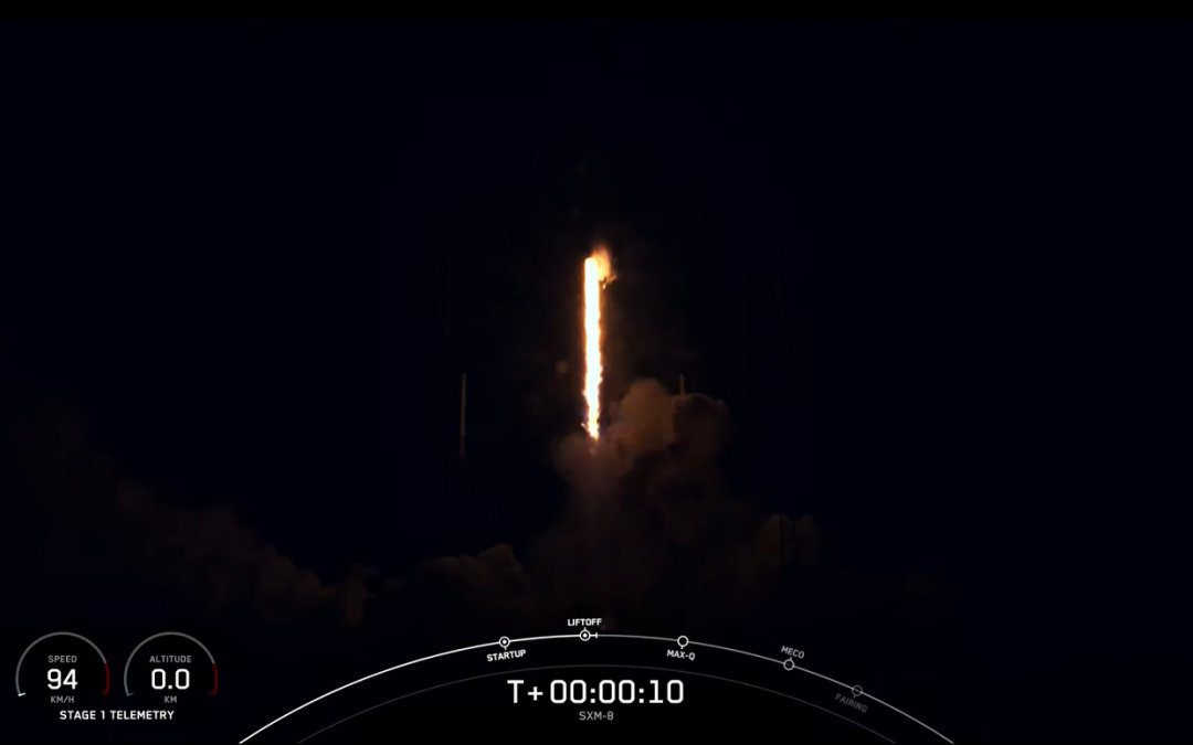 SpaceX launches SXM-8 towards GEO