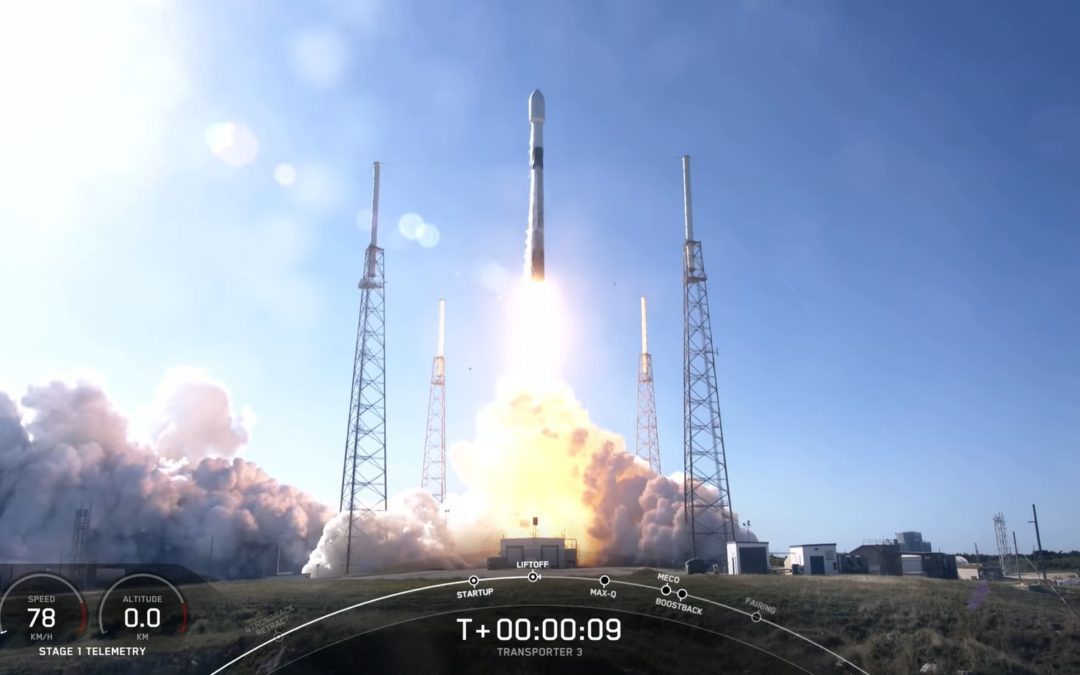 SpaceX launches first planned Transporter rideshare mission of 2022 carrying over 100 satellites