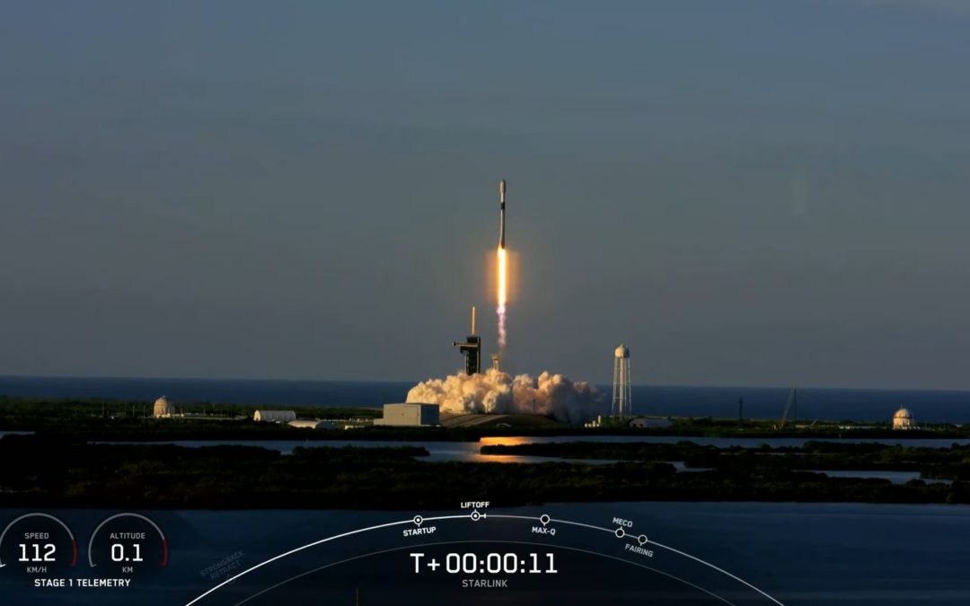 SpaceX conducts Starlink launch with new higher deployment orbit…as it secures a launch order from Satellite Vu