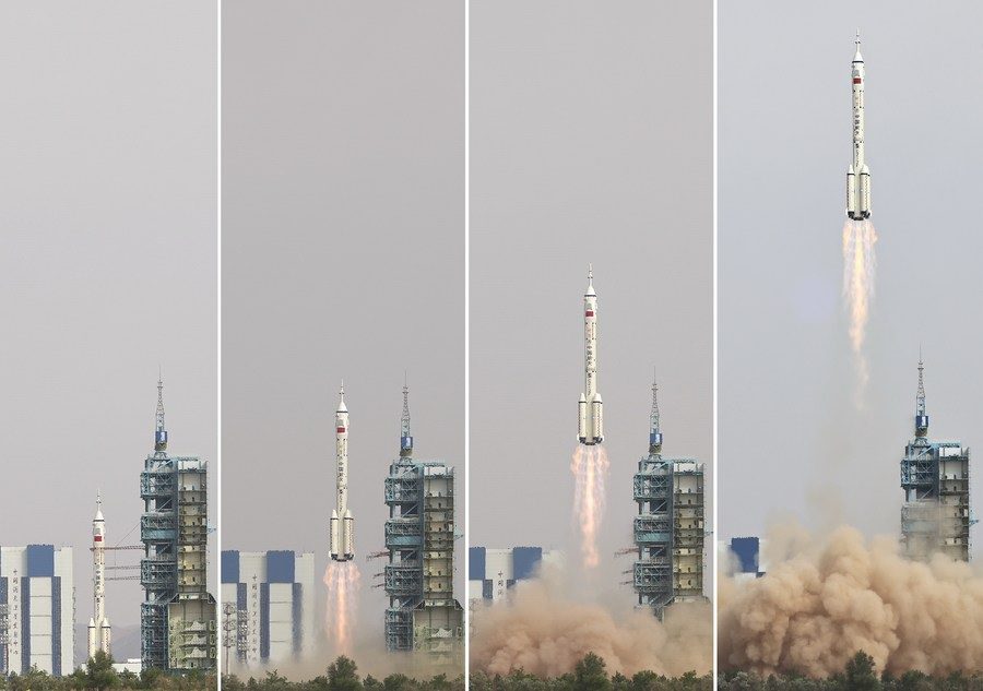 Long March 2F launches “Taikonaut” trio to Chinese Space Station on Shenzhou 16