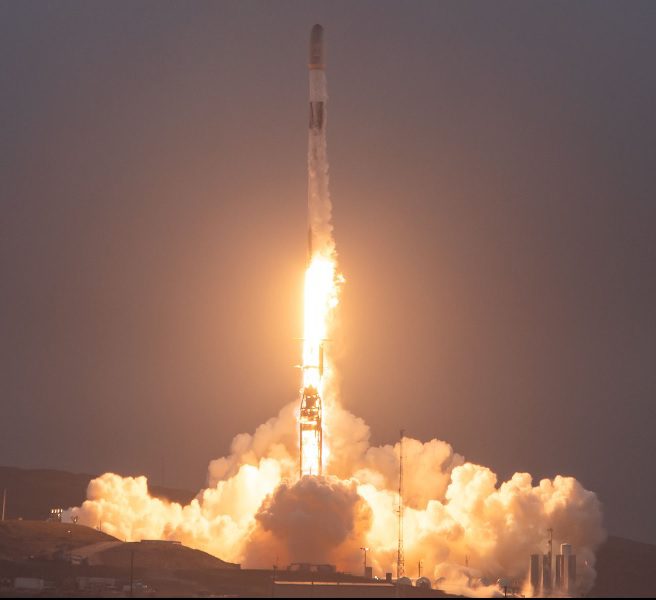 SpaceX Falcon 9 launches US military Tranche 0 relay and missile tracking satellites